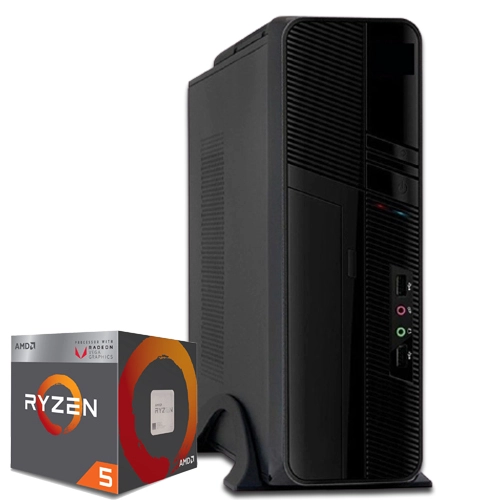 PC SLIM ARMADO AMD RYZEN 5 5600G 6-CORE RADEON + RAM 16GB - 1