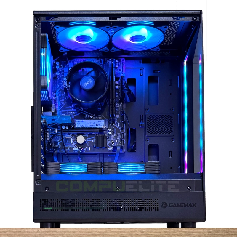 PC GAMER COMPU ELITE AMD RYZEN 7 8700G 6-CORE RADEON + 16GB DDR5 + WIFI - 3