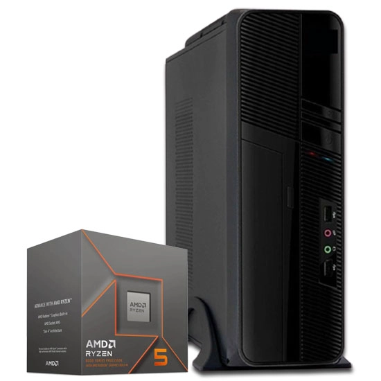 PC SLIM AMD RYZEN 5 8500G 6-CORE RADEON + 16GB DDR5 + WIFI - 1