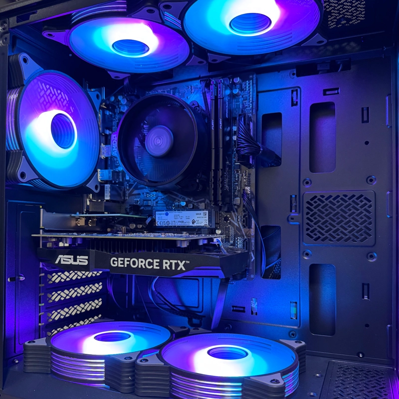 PC GAMER AMD RYZEN 5 7600 6-CORE + 16GB + RTX 5060 8GB - 4