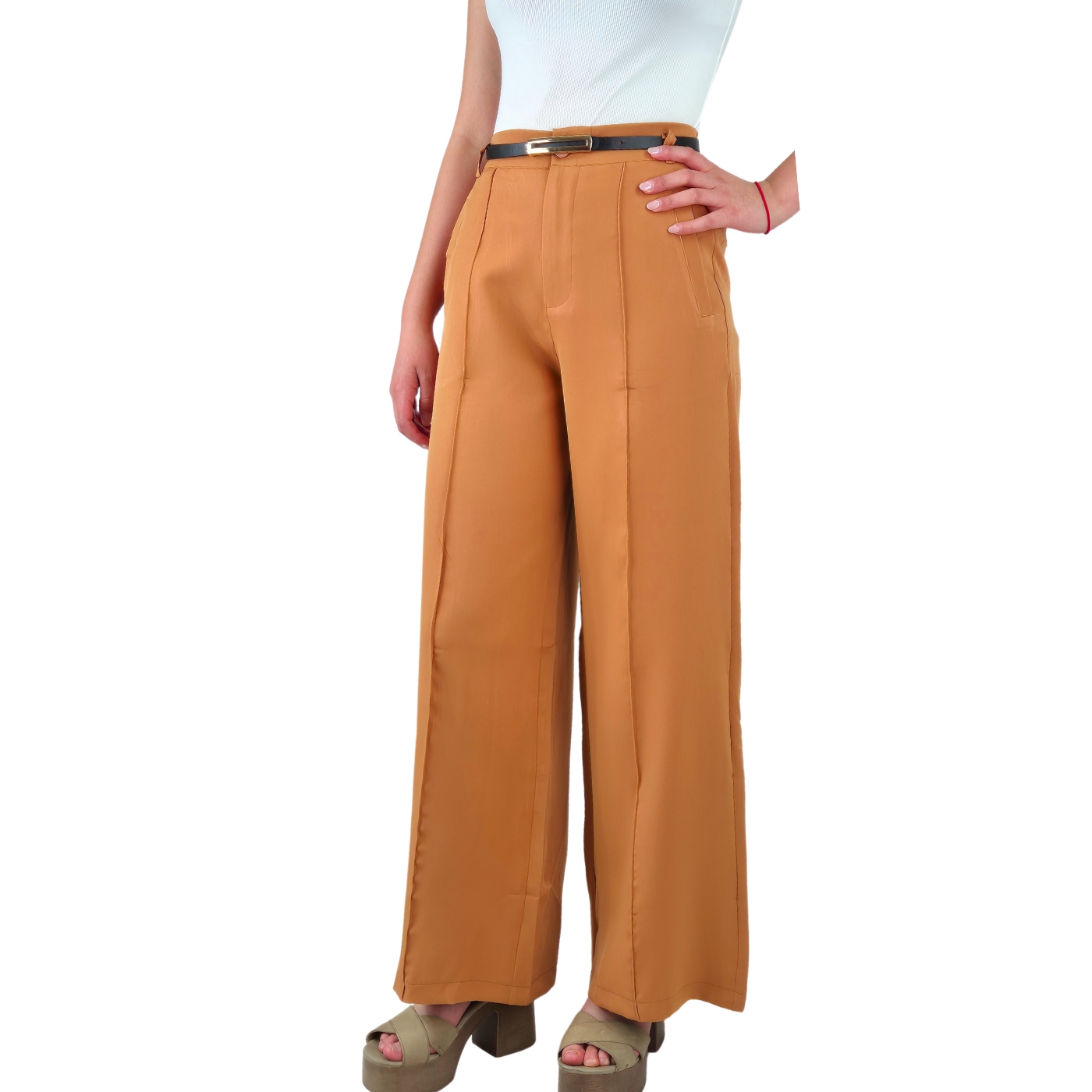 PANTALON PALAZZO VESTIR SEMI FORMAL CASUAL TIRO ALTO 054 - 2