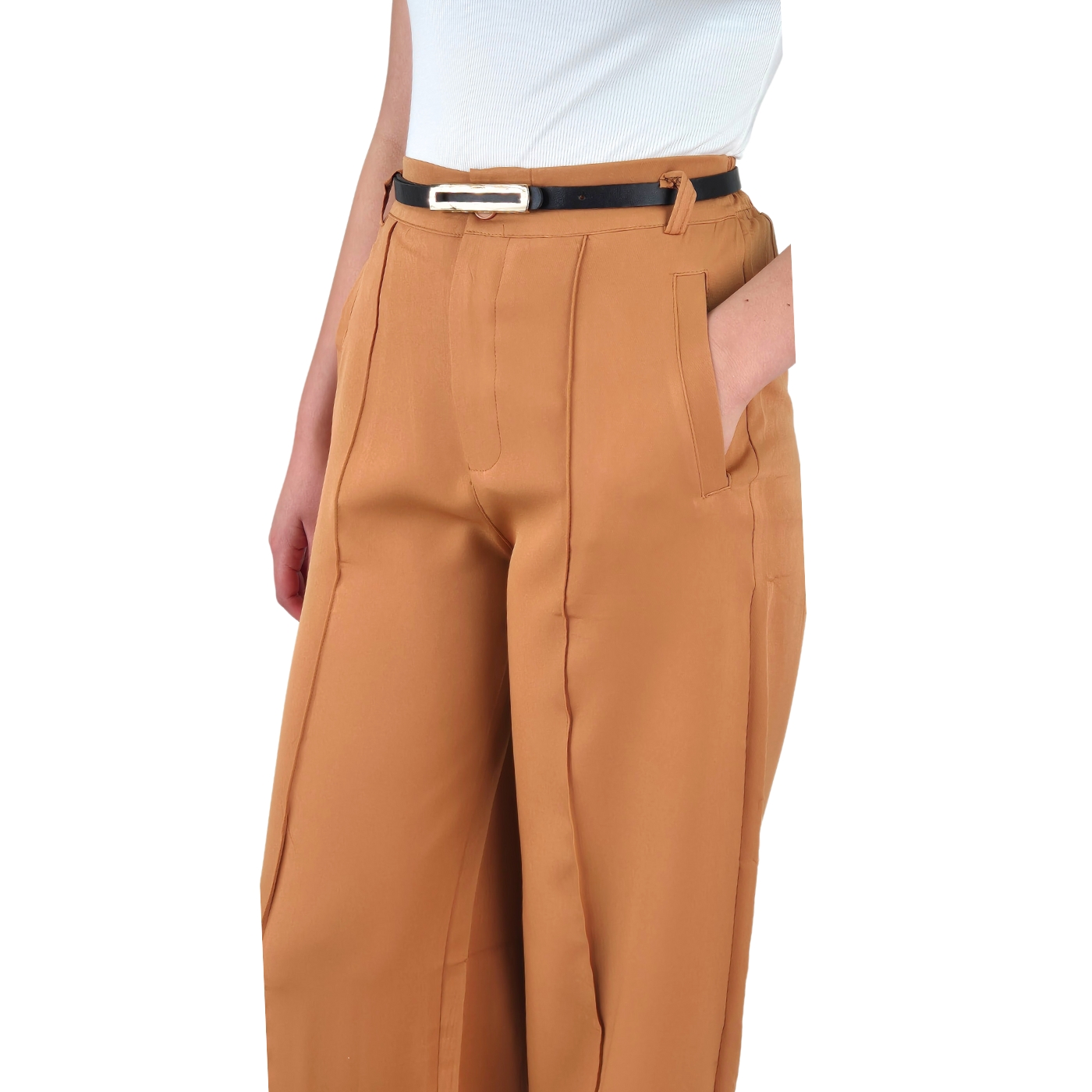PANTALON PALAZZO VESTIR SEMI FORMAL CASUAL TIRO ALTO 054 - 4