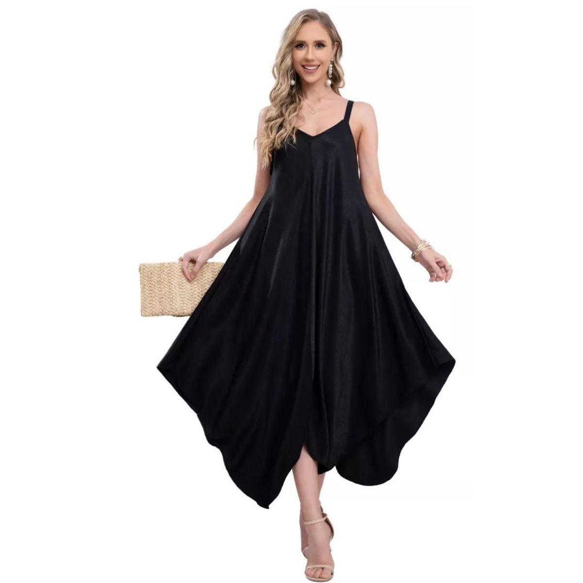 MAXI VESTIDO MUJER LIKESHOP LARGO ASIMÉTRICO VERANO PREMIUM 319 - 1