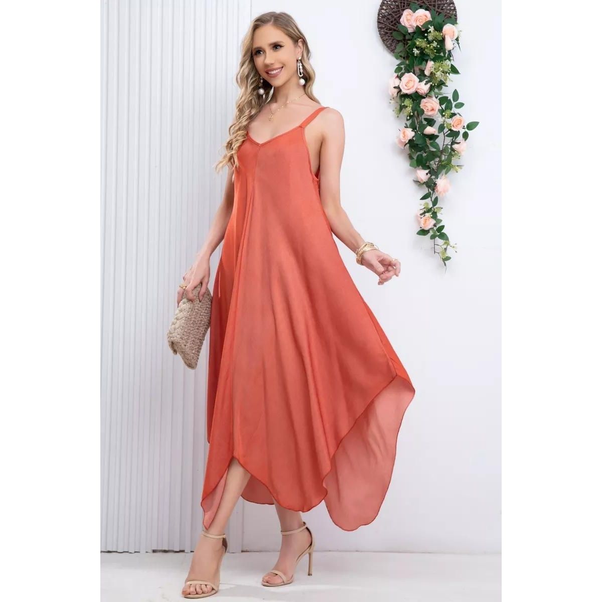 MAXI VESTIDO MUJER LIKESHOP LARGO ASIMÉTRICO VERANO PREMIUM 319 - 3