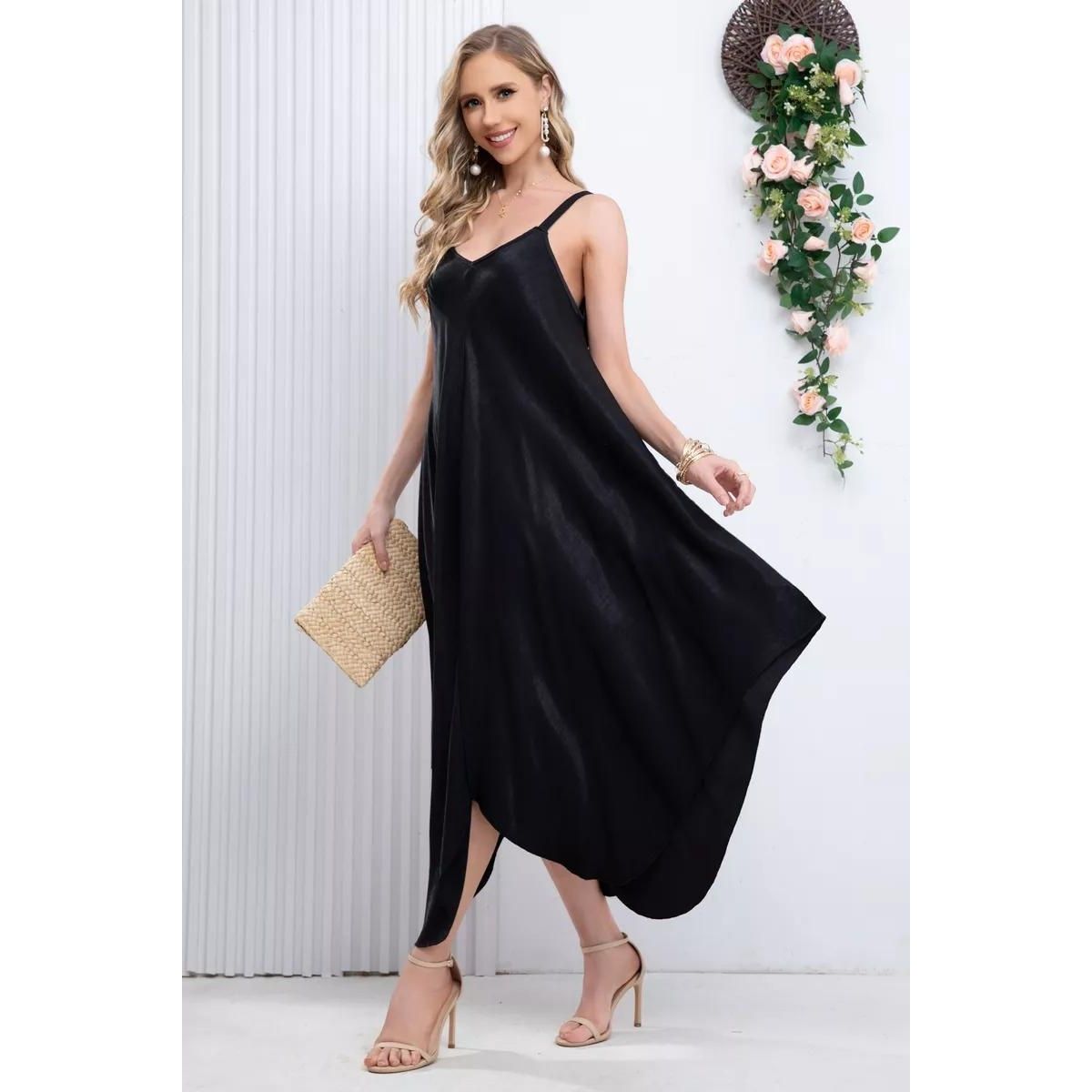 MAXI VESTIDO MUJER LIKESHOP LARGO ASIMÉTRICO VERANO PREMIUM 319 - 4