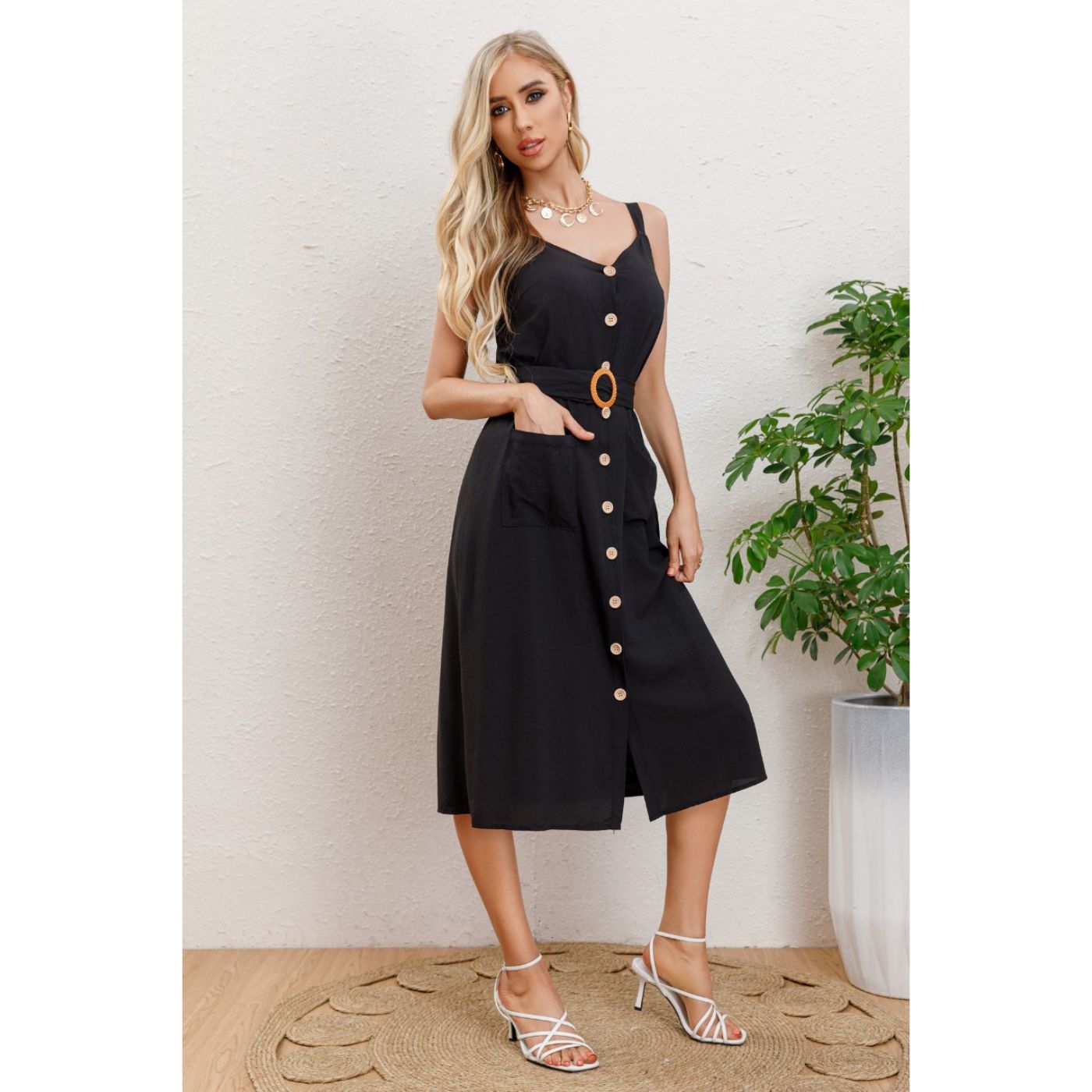 Vestido Largo Primavera Mujer Semi Formal, Casual Botones Premium 337 - 2