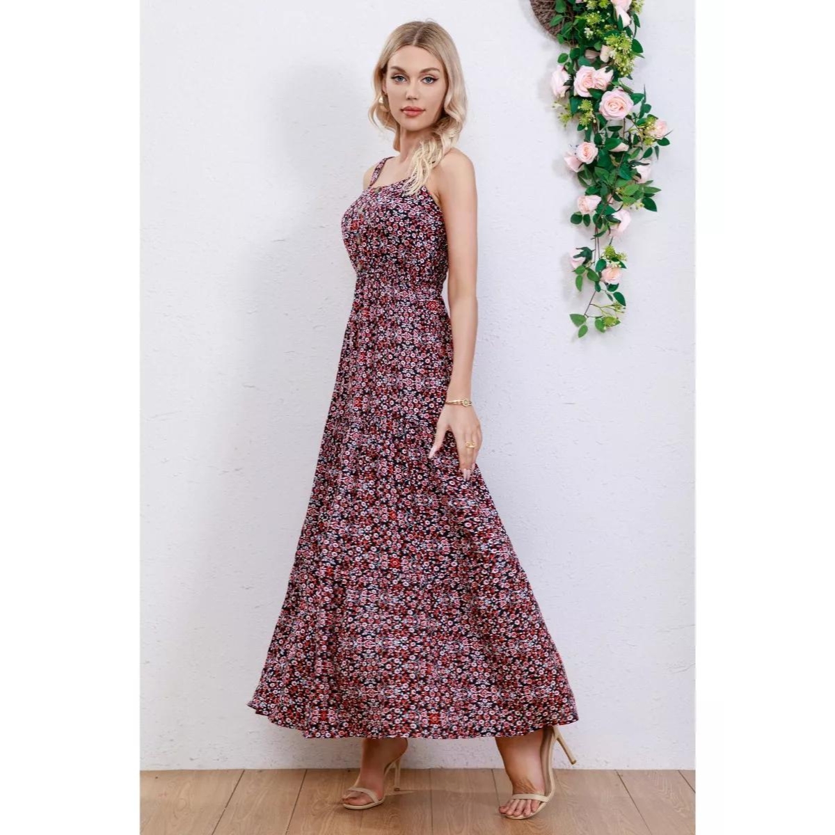 MAXI VESTIDO MUJER LIKESHOP VERANO LARGO FLORAL MAXI 229 - 3
