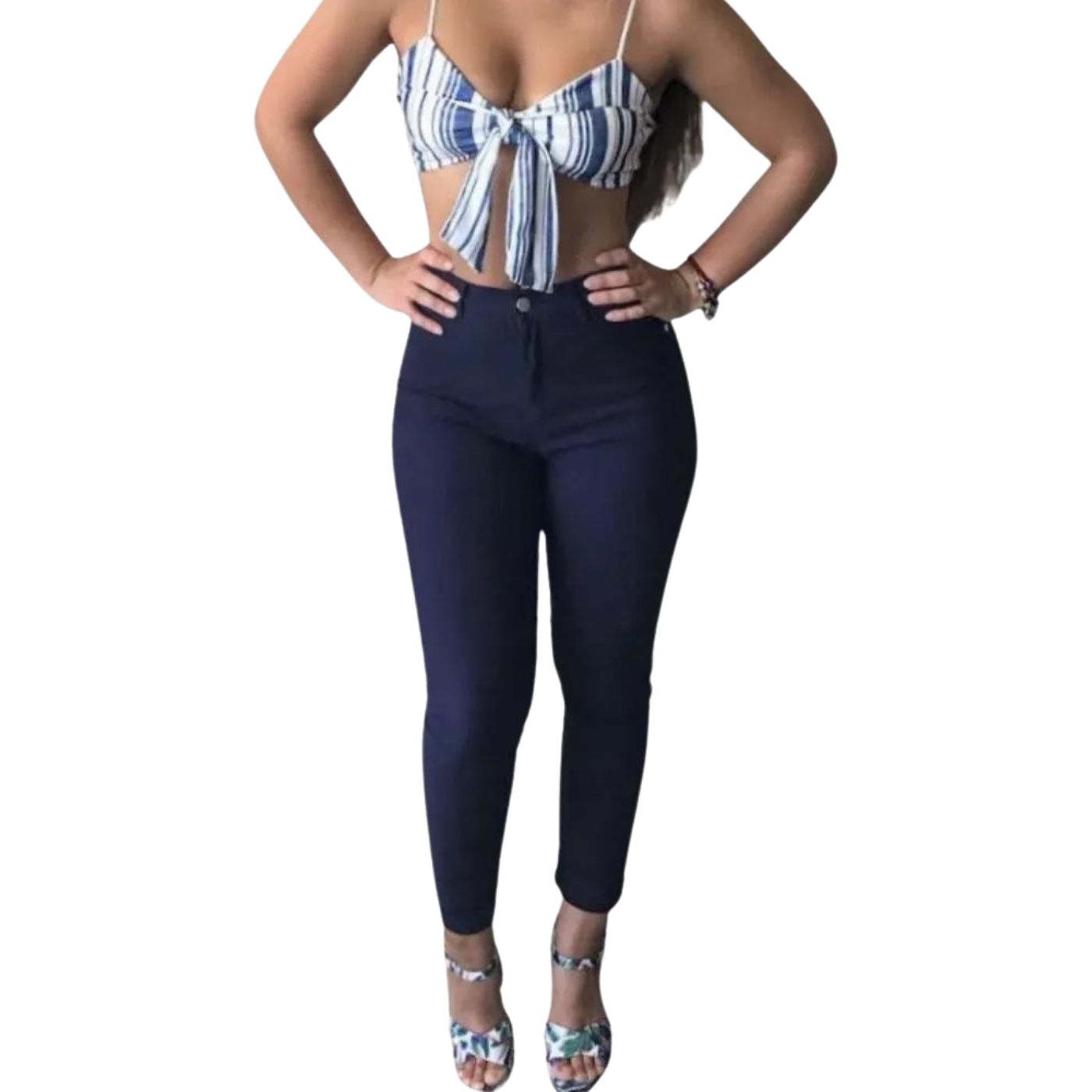 LEGGINS MUJER LIKESHOP TELA JEANS PANTALON ELASTICADO LINDO CALCE 48 - 1