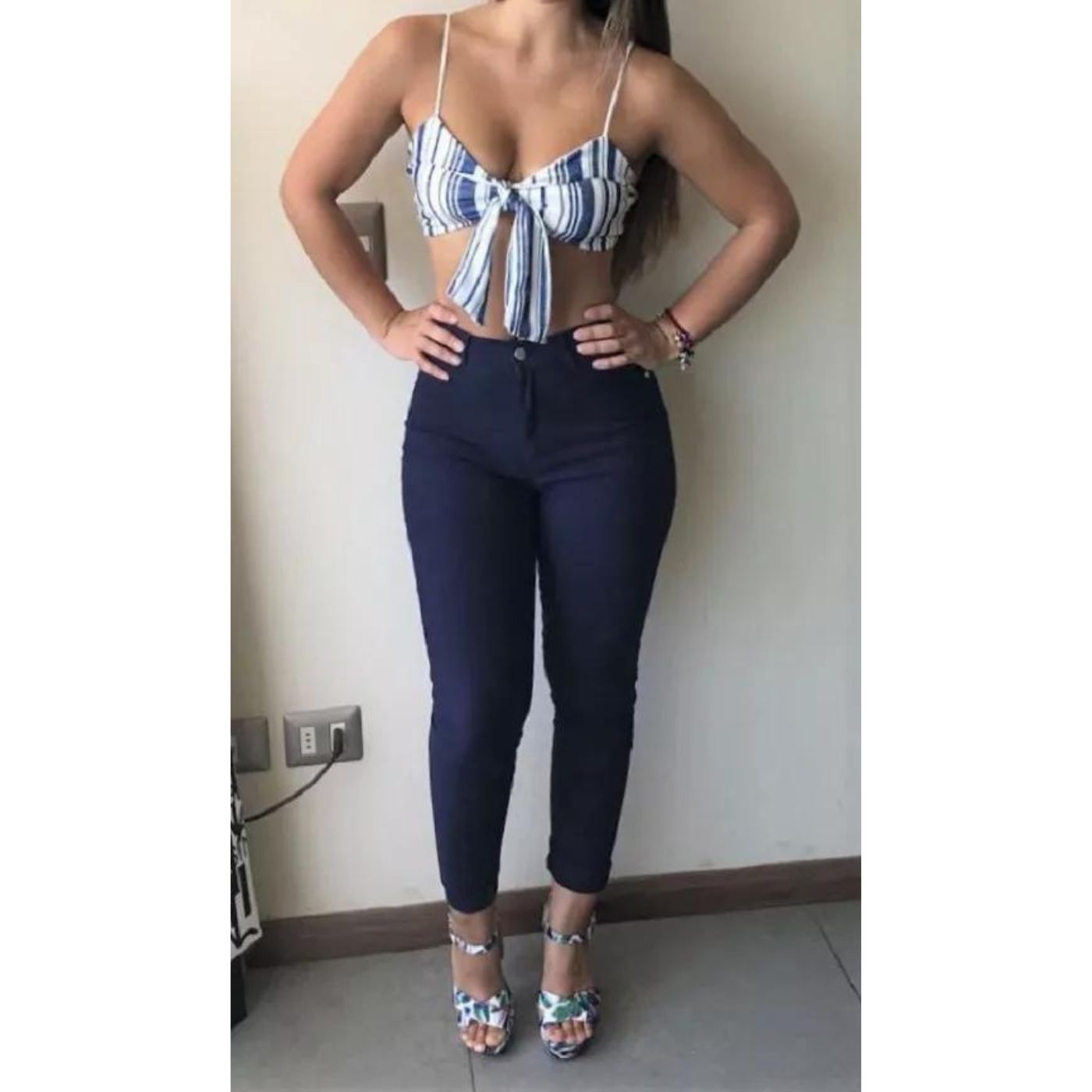 LEGGINS MUJER LIKESHOP TELA JEANS PANTALON ELASTICADO LINDO CALCE 48 - 2