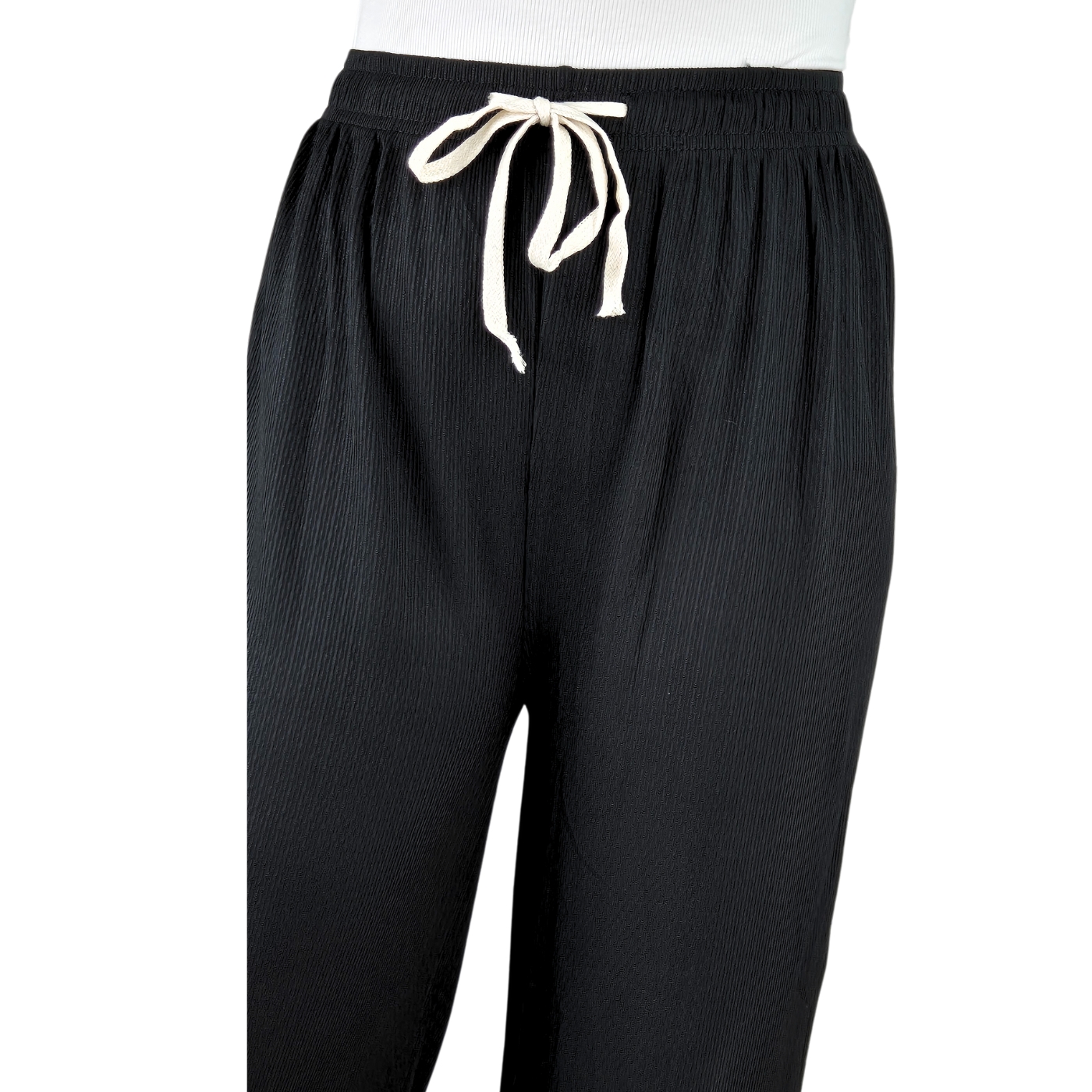 PANTALON PALAZZO MUJER LIKESHOP ACANALADO CINTURA ELASTICADA VERANO ES 369 - 4