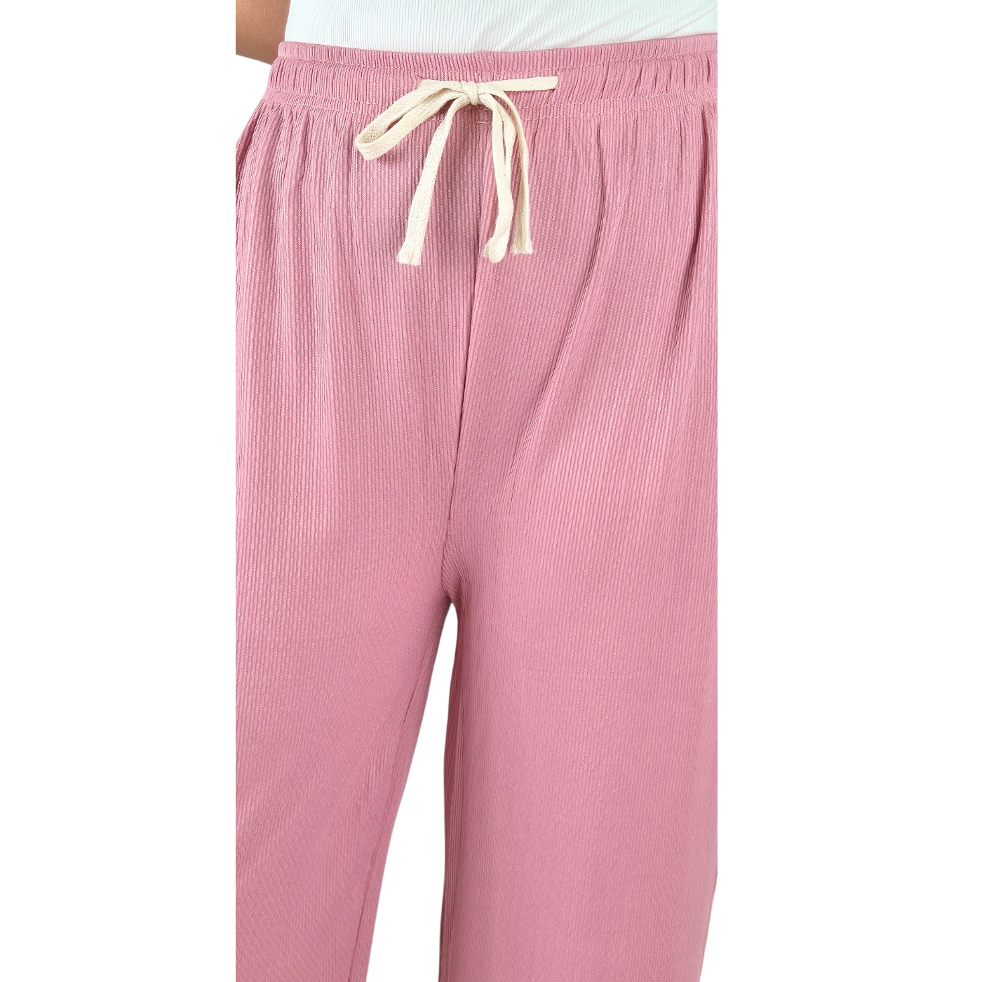 PANTALON PALAZZO MUJER LIKESHOP ACANALADO CINTURA ELASTICADA VERANO ES 369 - 5