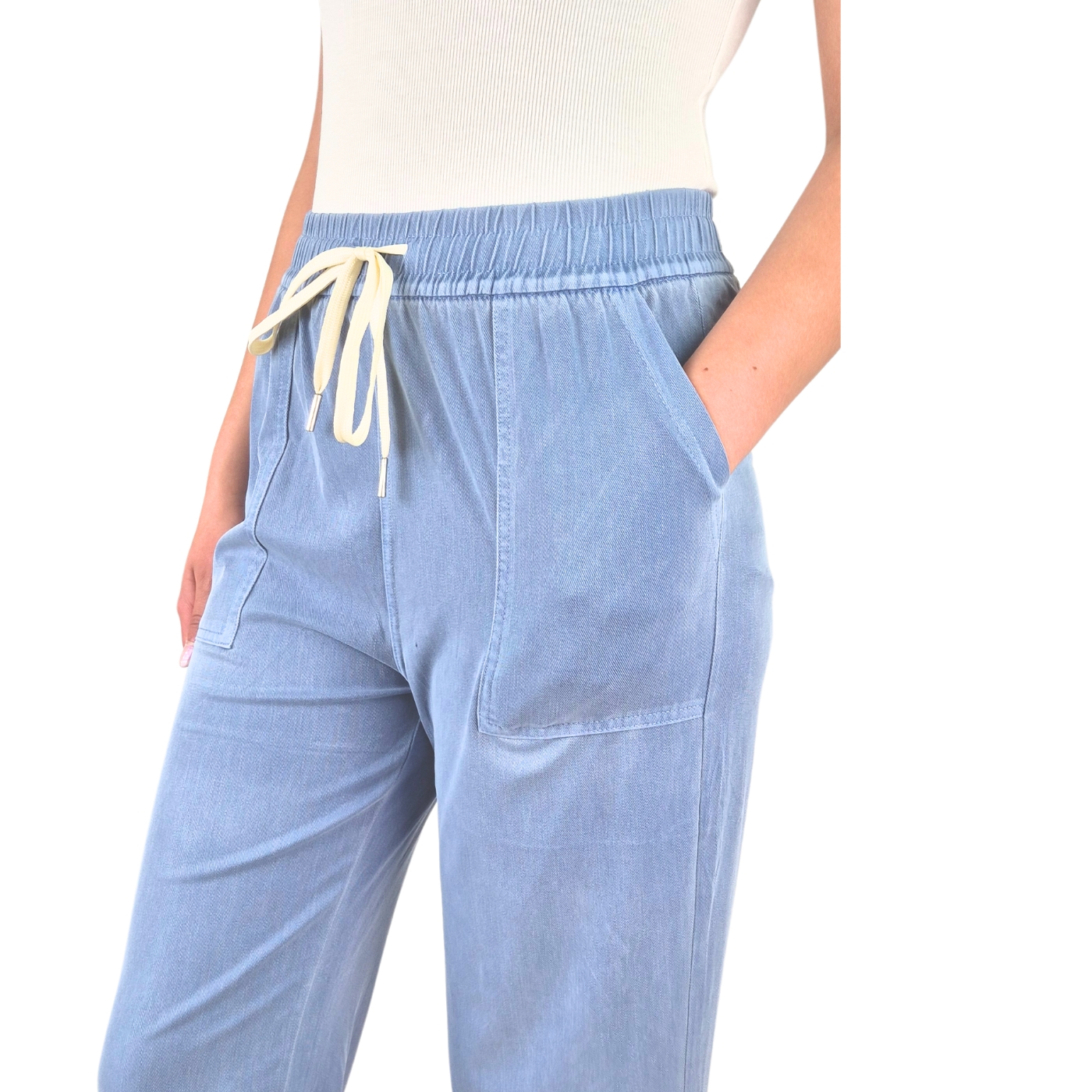 PANTALON PALAZZO MUJER LIKESHOP RECTO PIERNA ANCHA TIPO JEANS 664 - 3