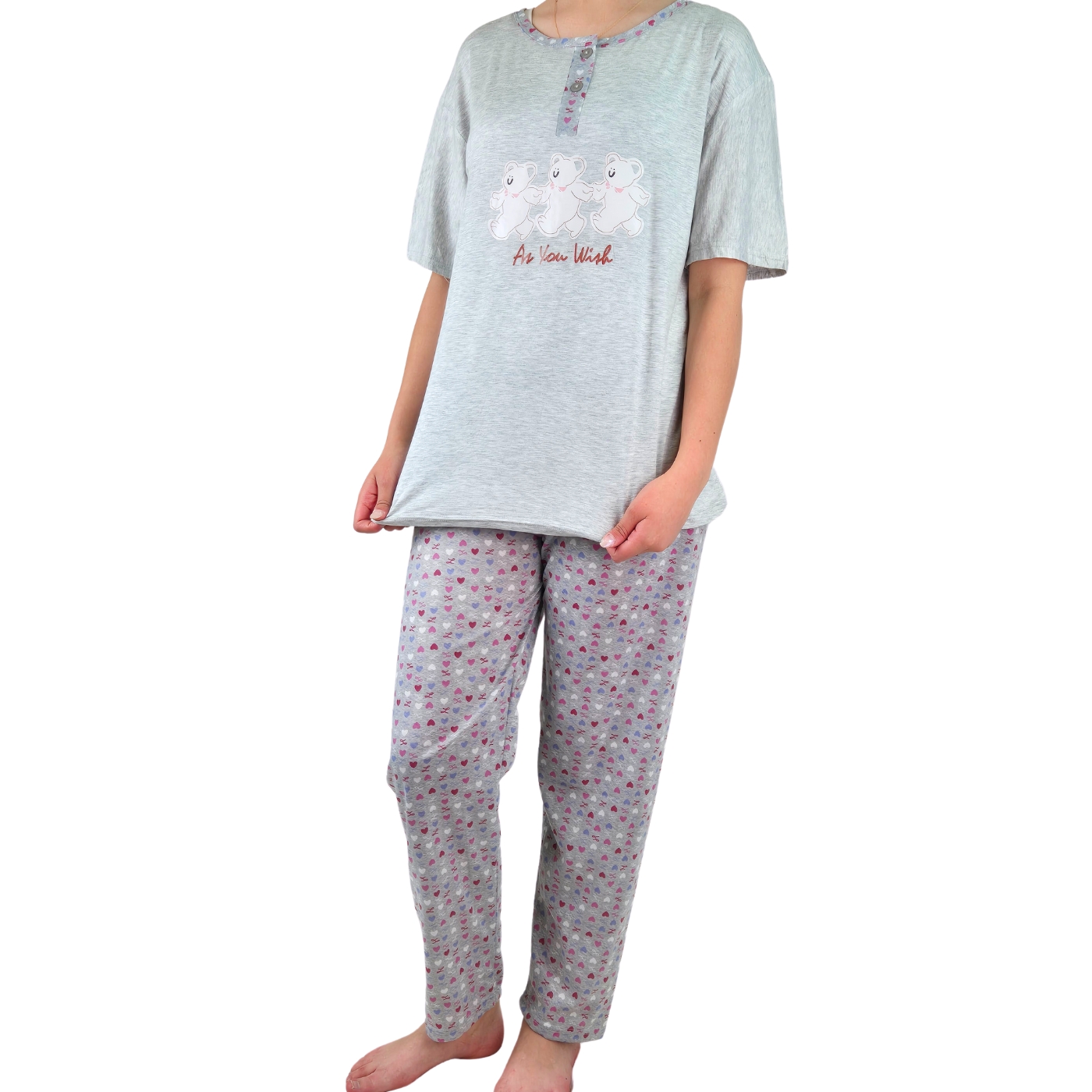 PIJAMA MUJER LIKESHOP VERANO MANGA CORTA Y PANTALON 537 - 1
