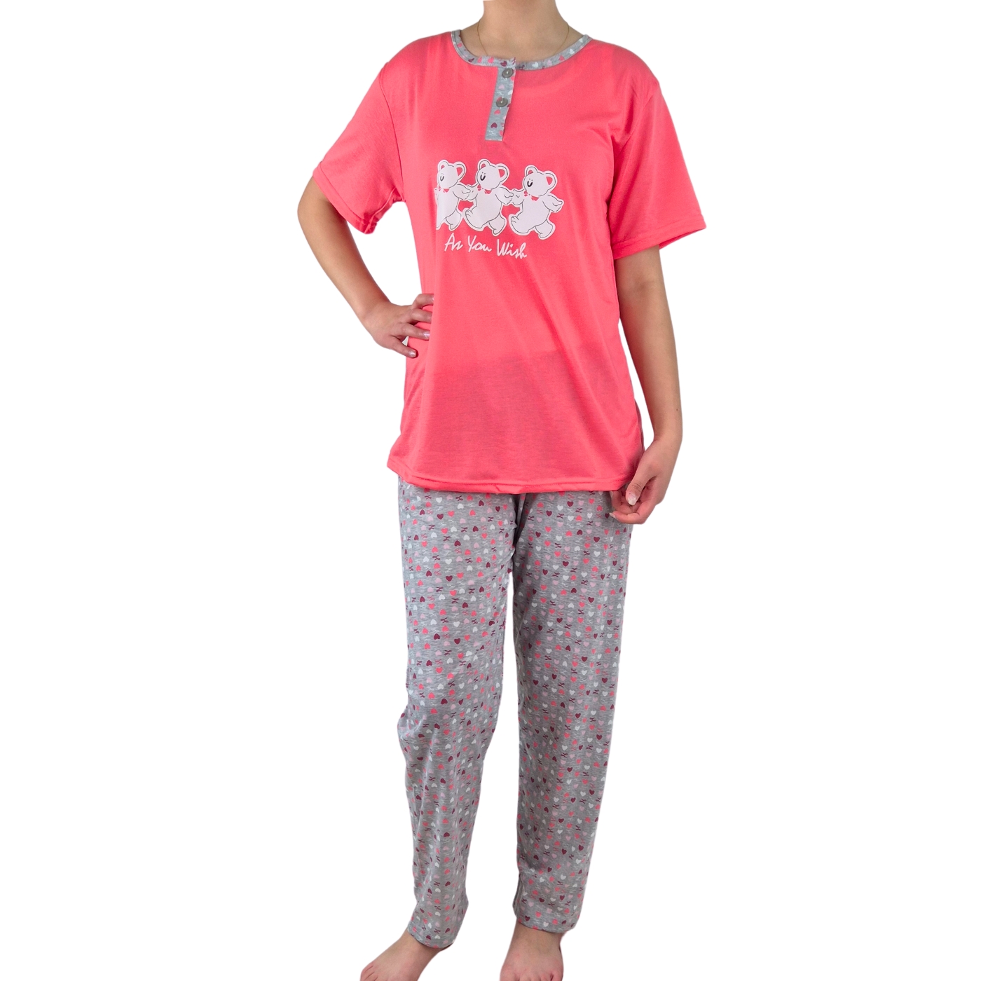 PIJAMA MUJER LIKESHOP VERANO MANGA CORTA Y PANTALON 537 - 1