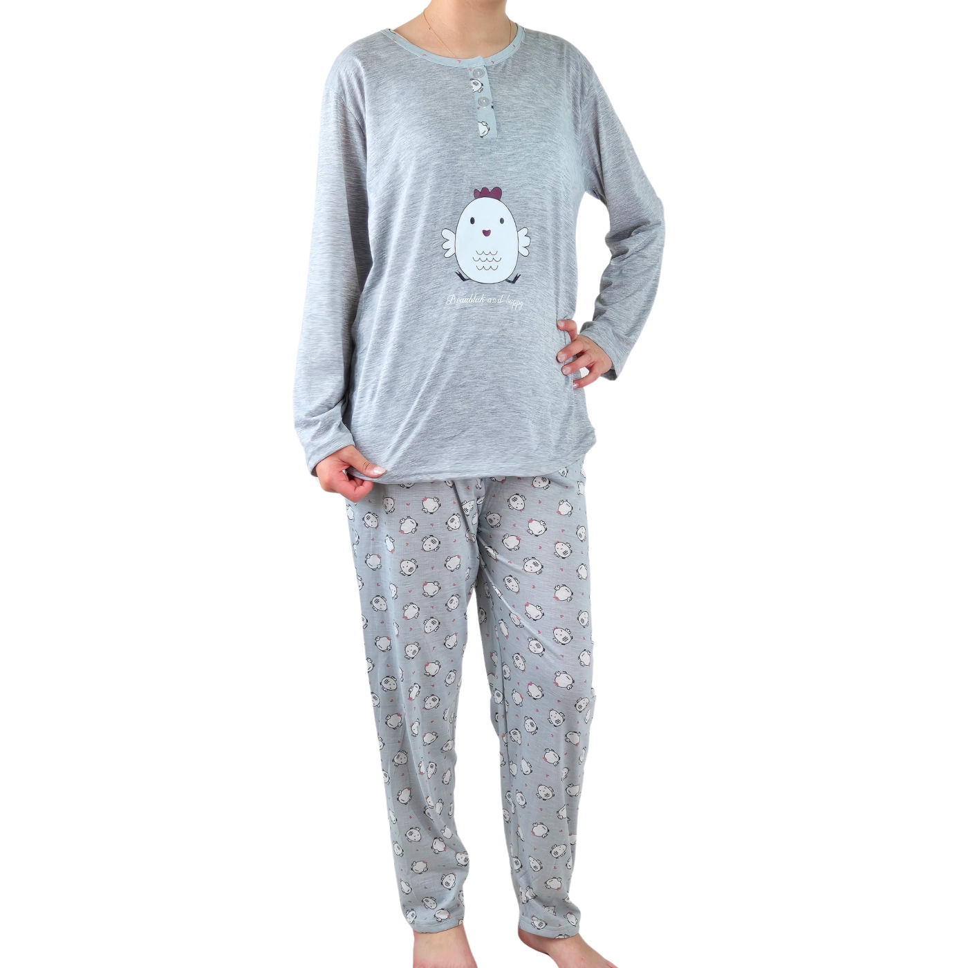 PIJAMA MUJER LIKESHOP VERANO MANGA LARGA Y PANTALON 460 - 1