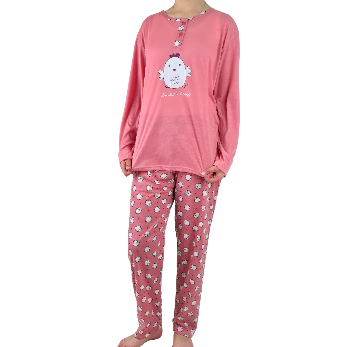 PIJAMA MUJER LIKESHOP VERANO MANGA LARGA Y PANTALON 460 - 1