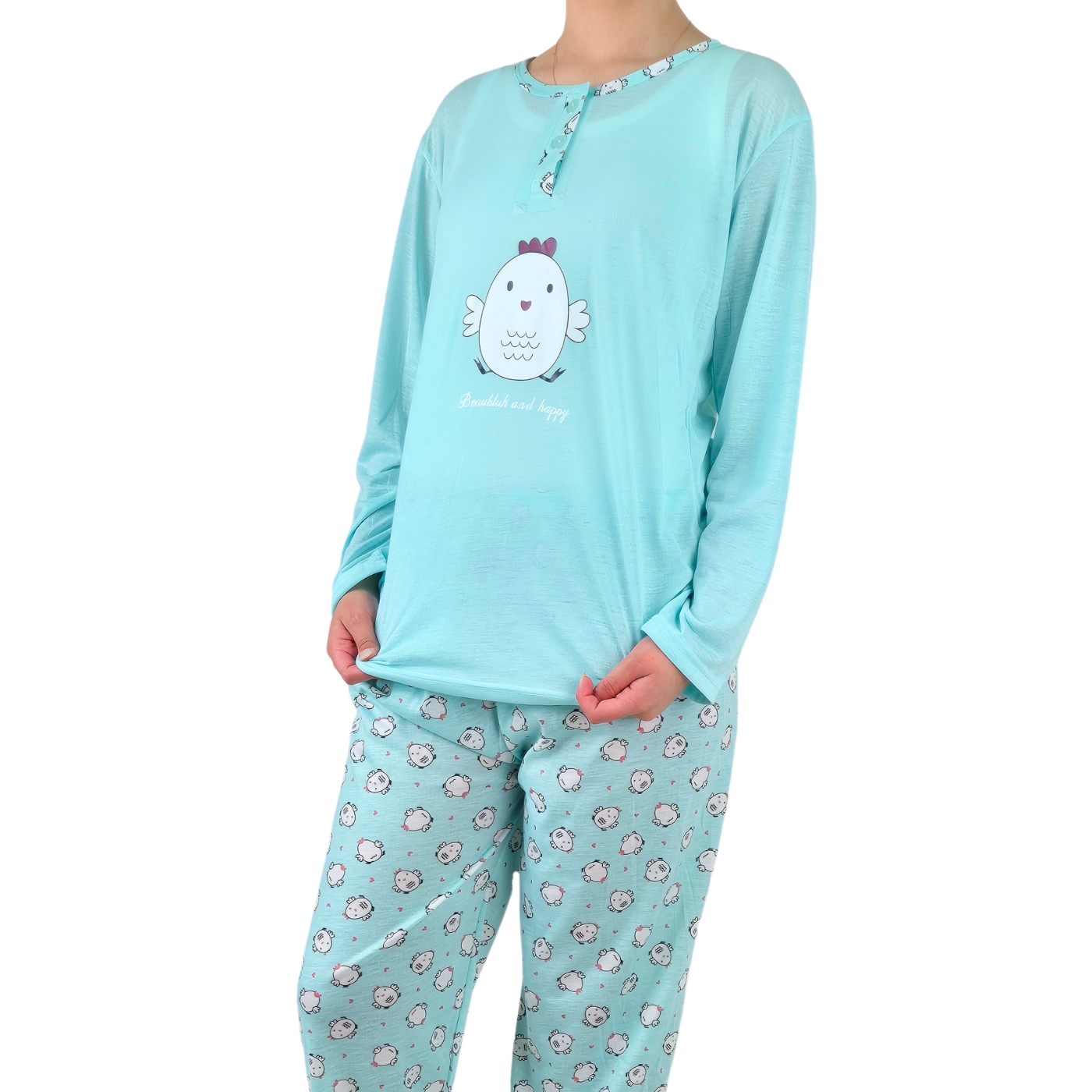 PIJAMA MUJER LIKESHOP VERANO MANGA LARGA Y PANTALON 460 - 2