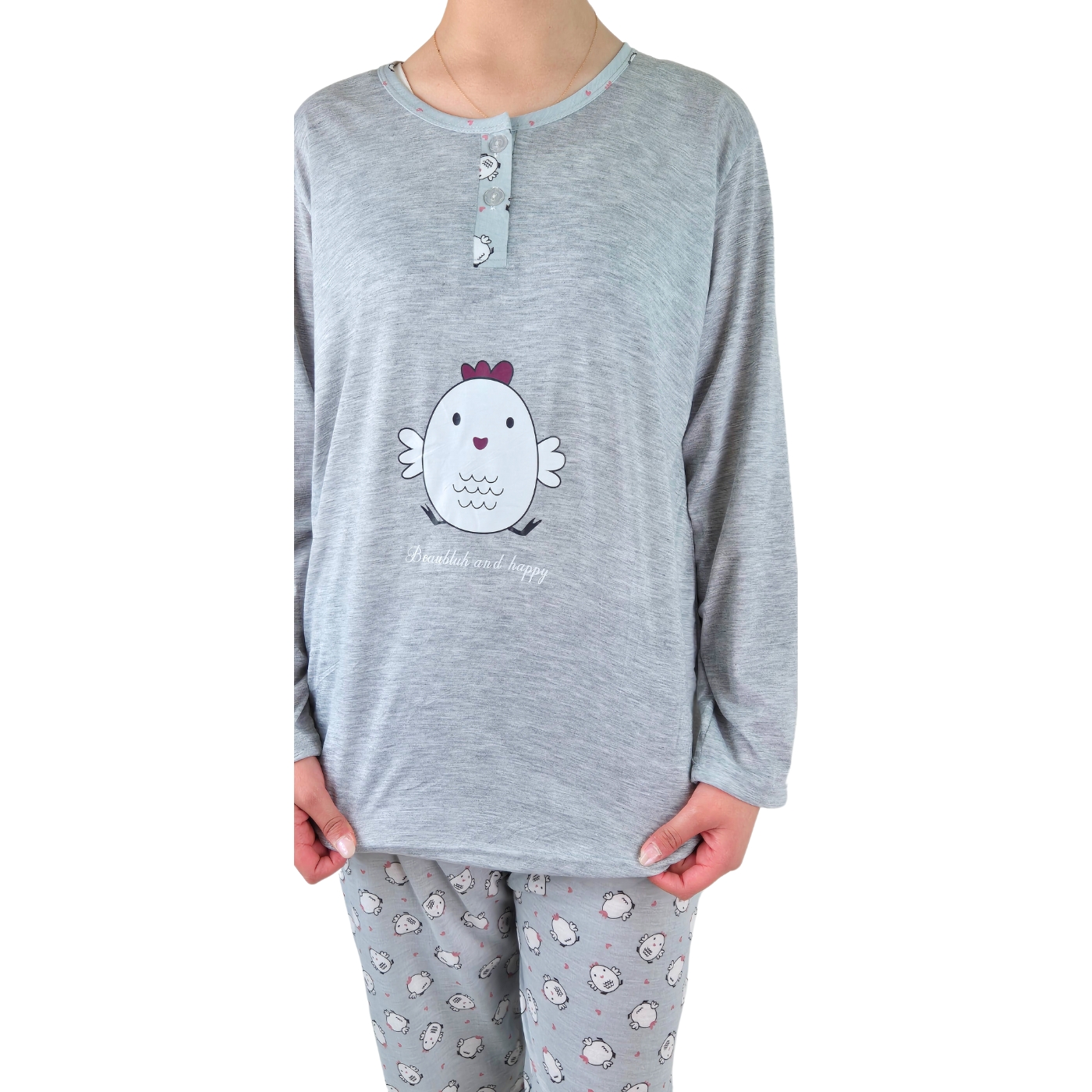PIJAMA MUJER LIKESHOP VERANO MANGA LARGA Y PANTALON 460 - 3