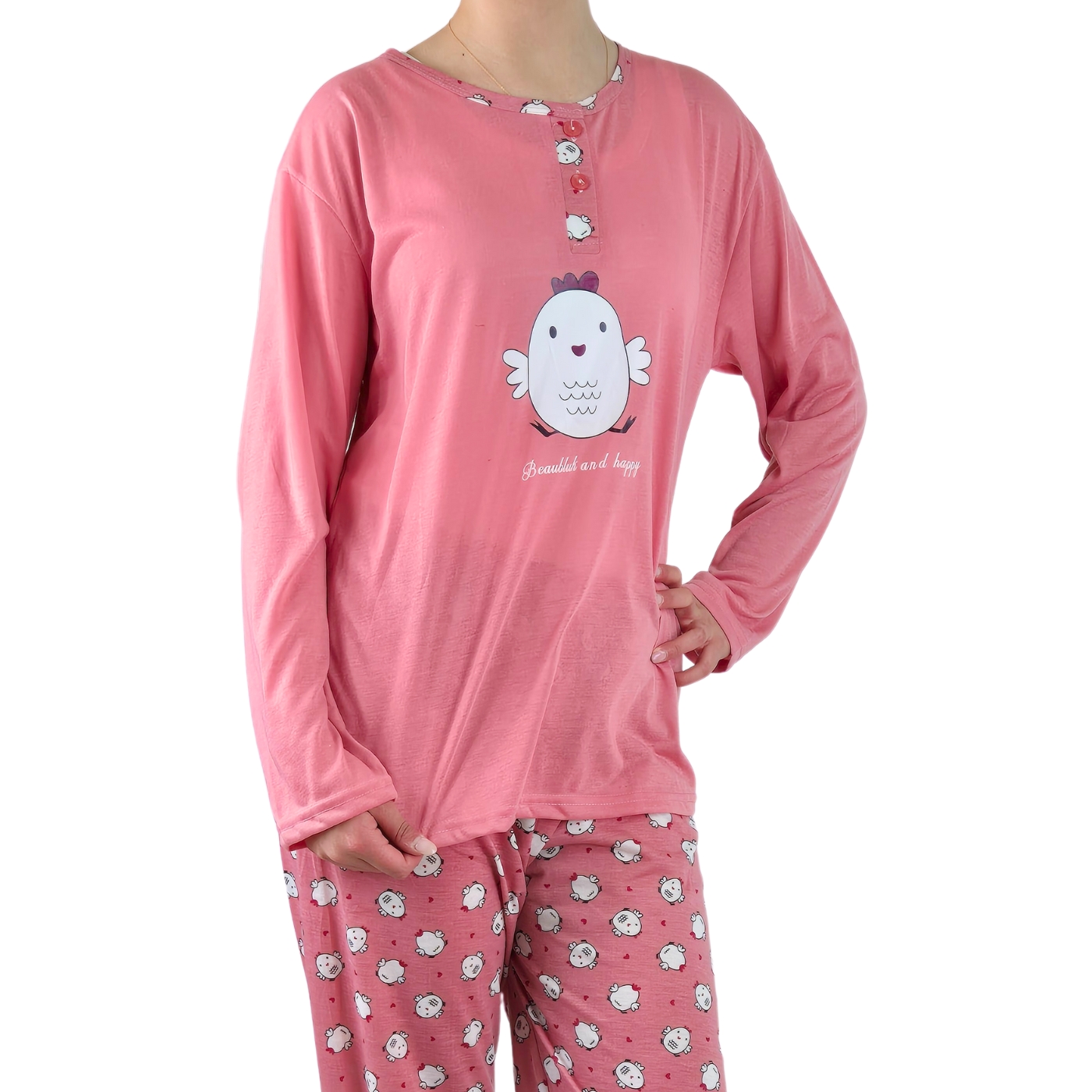 PIJAMA MUJER LIKESHOP VERANO MANGA LARGA Y PANTALON 460 - 3