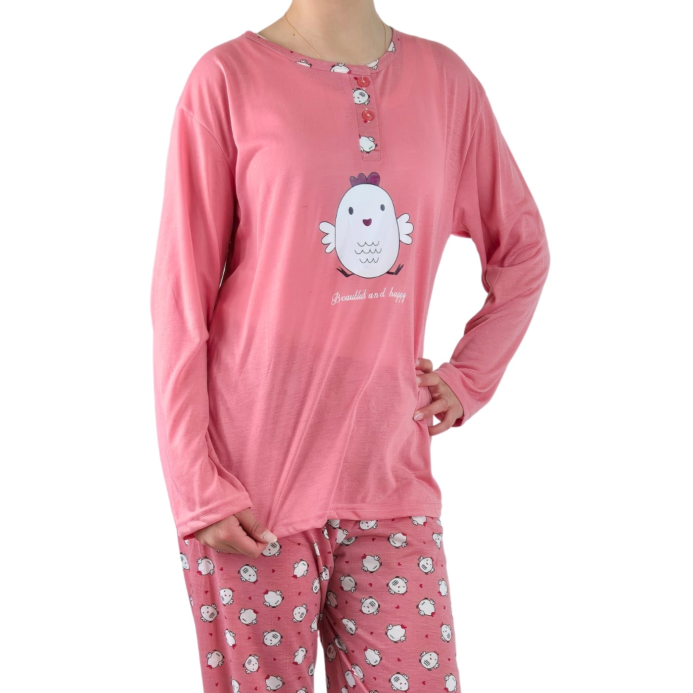 PIJAMA MUJER LIKESHOP VERANO MANGA LARGA Y PANTALON 460 - 3