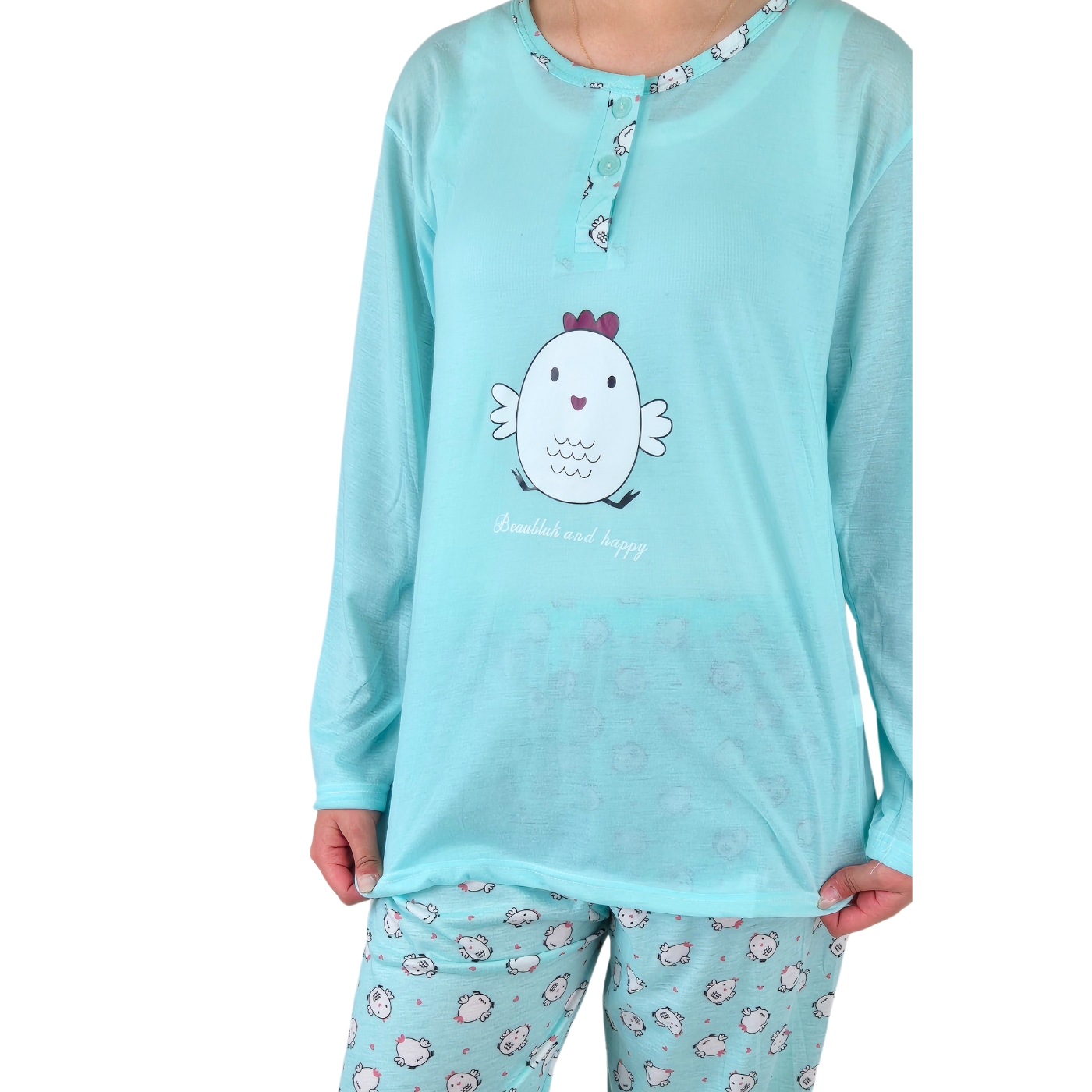 PIJAMA MUJER LIKESHOP VERANO MANGA LARGA Y PANTALON 460 - 3