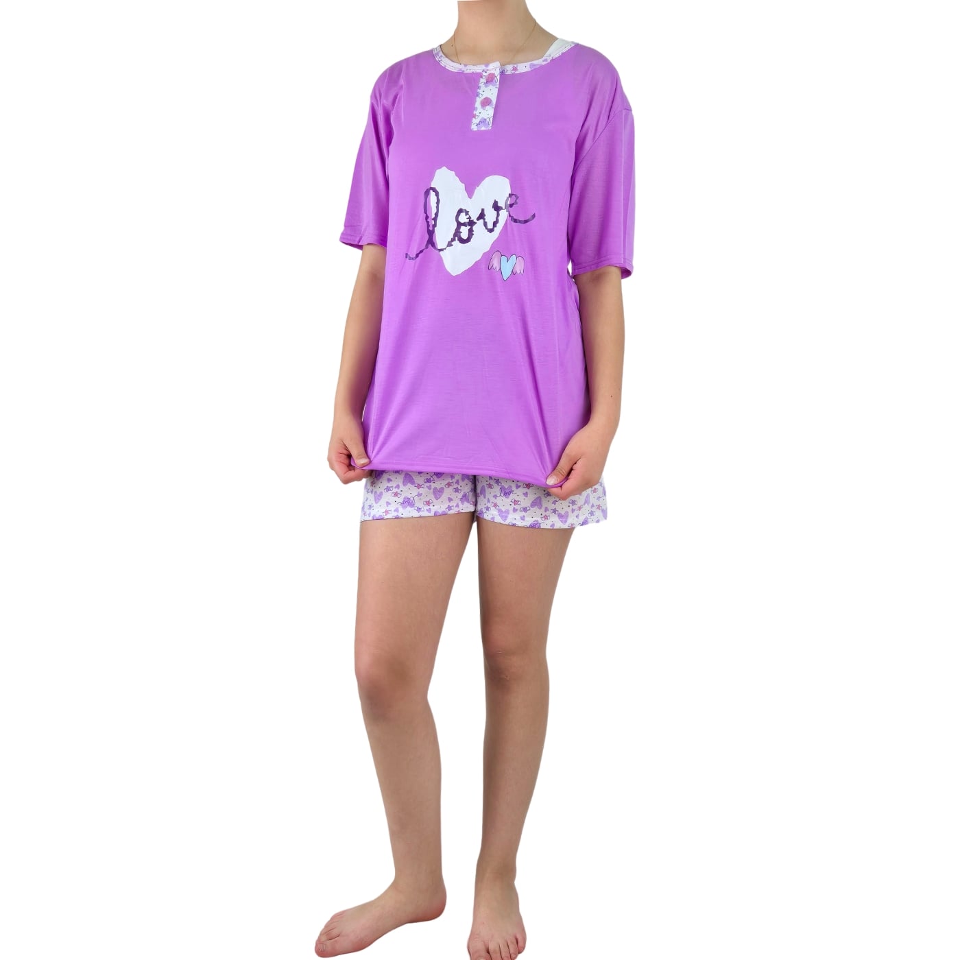 PIJAMA MUJER LIKESHOP VERANO MANGA CORTA Y SHORT 498 - 1