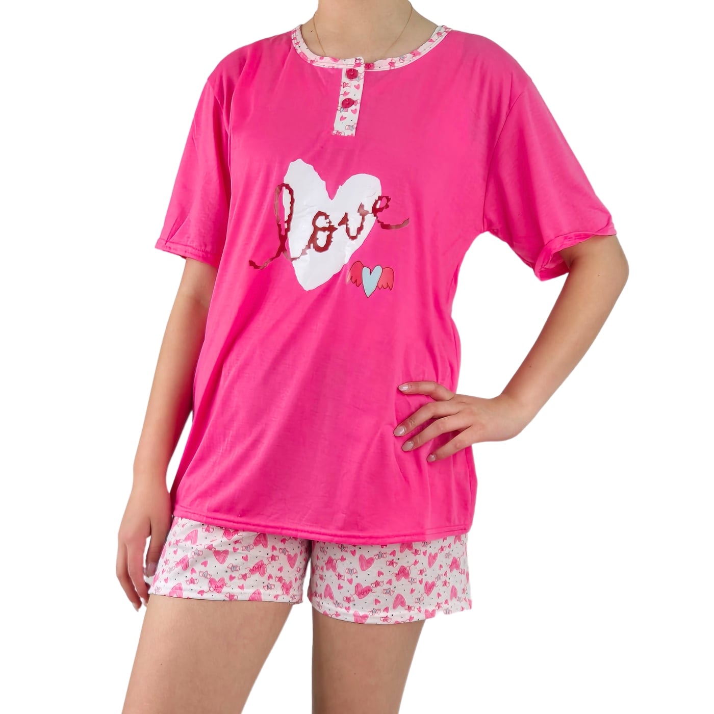 PIJAMA MUJER LIKESHOP VERANO MANGA CORTA Y SHORT 498 - 2