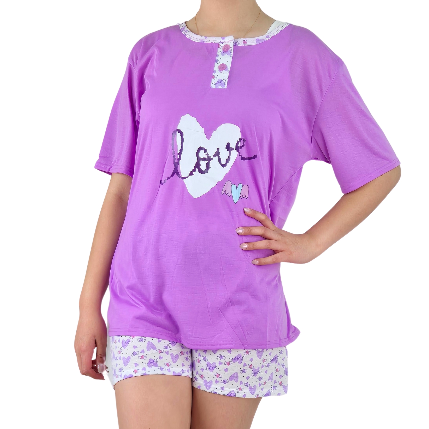 PIJAMA MUJER LIKESHOP VERANO MANGA CORTA Y SHORT 498 - 2