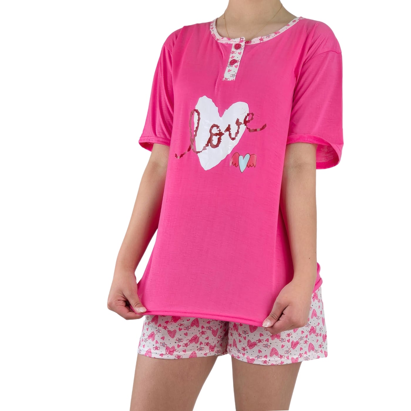 PIJAMA MUJER LIKESHOP VERANO MANGA CORTA Y SHORT 498 - 3