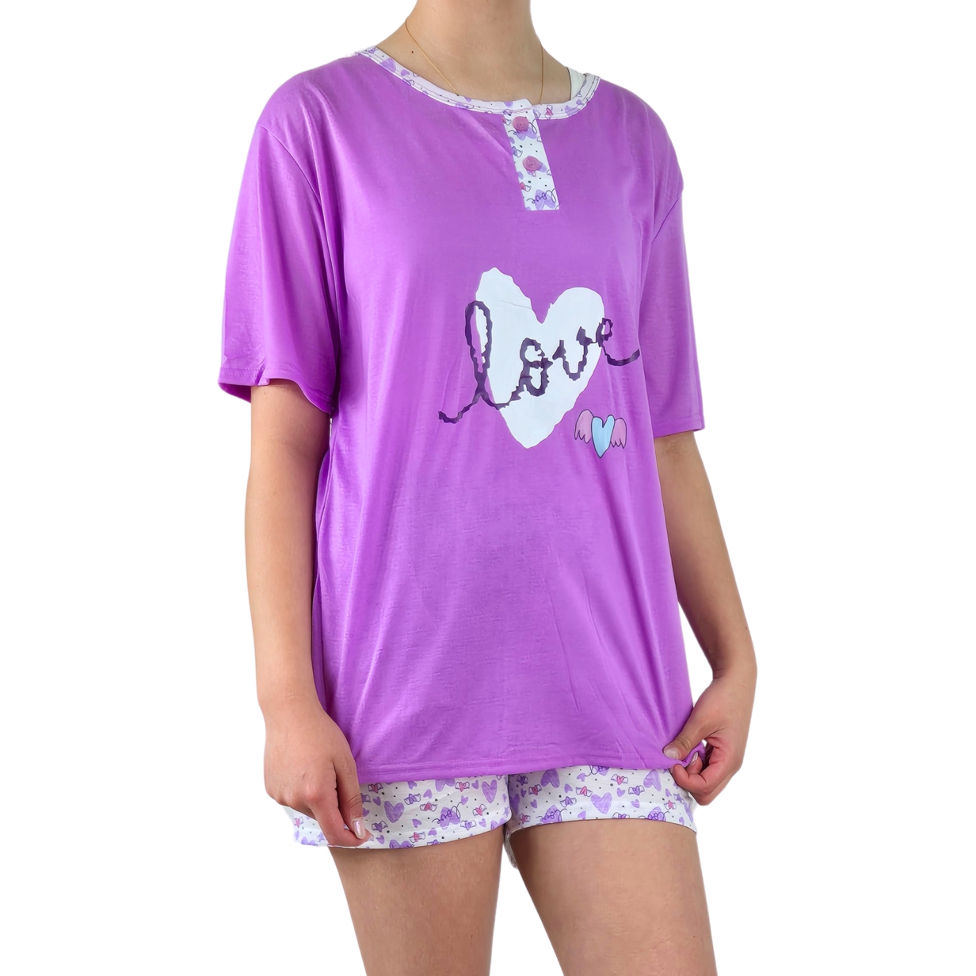 PIJAMA MUJER LIKESHOP VERANO MANGA CORTA Y SHORT 498 - 3