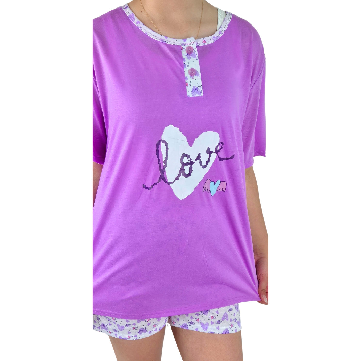 PIJAMA MUJER LIKESHOP VERANO MANGA CORTA Y SHORT 498 - 4
