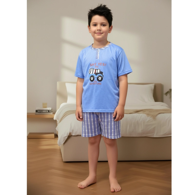 PIJAMA NIÑO LIKESHOP VERANO SHORT Y POLERA DISEÑOS 351 - 1