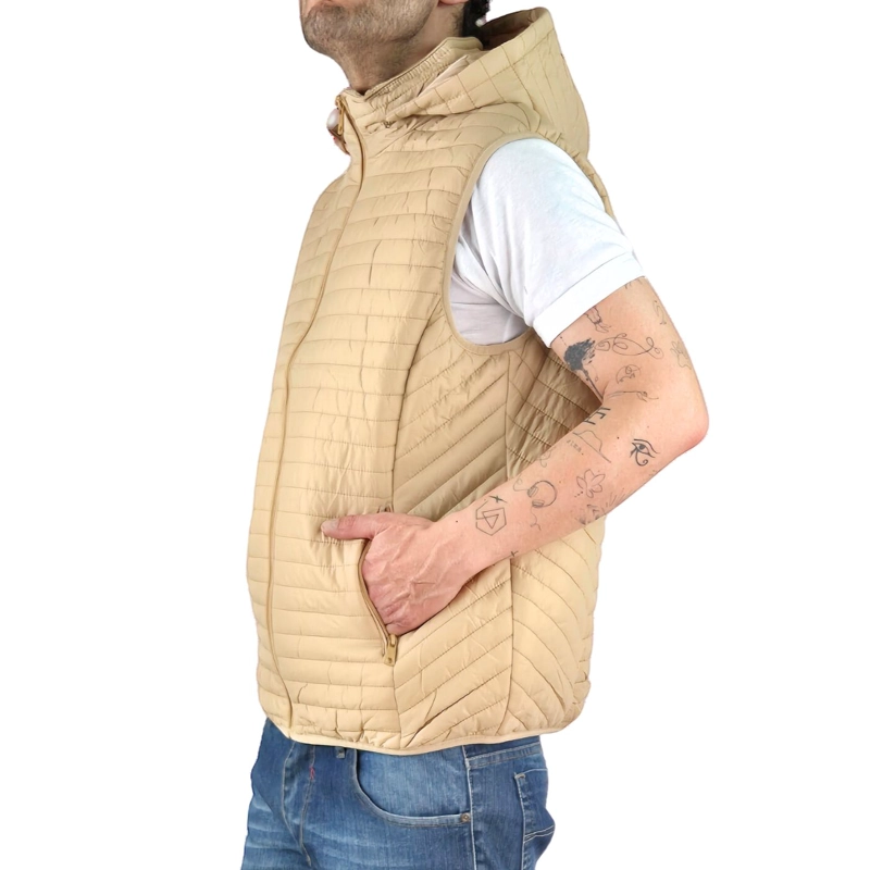 PARKA SIN MANGAS HOMBRE CHAQUETA PREMIUM EXCELENTE CALIDAD H72 - 3