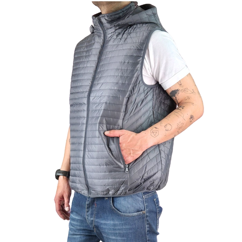 PARKA SIN MANGAS HOMBRE CHAQUETA PREMIUM EXCELENTE CALIDAD H72 - 3