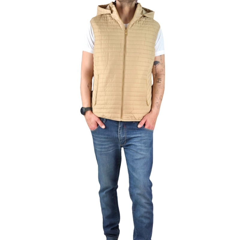 PARKA SIN MANGAS HOMBRE CHAQUETA PREMIUM EXCELENTE CALIDAD H72 - 4