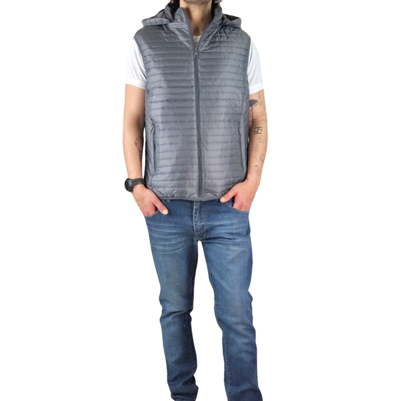 PARKA SIN MANGAS HOMBRE CHAQUETA PREMIUM EXCELENTE CALIDAD H72 - 4
