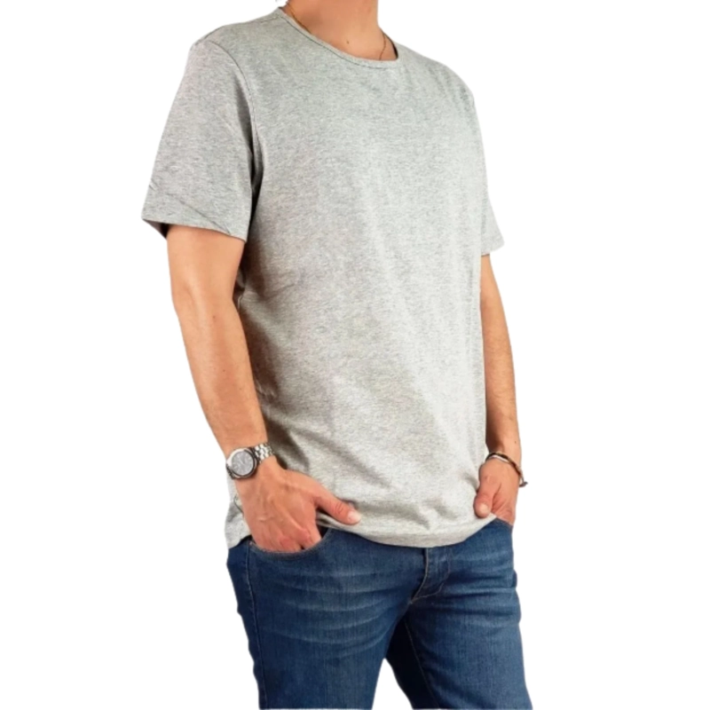 POLERA MANGA CORTA ALGODON HOMBRE LISA BASIC - 1