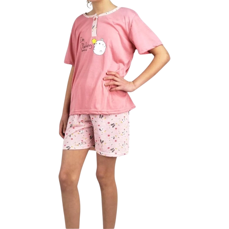 PIJAMA NIÑA VERANO SHORT Y POLERA 390 - 1