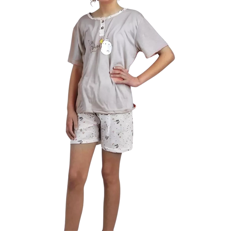 PIJAMA NIÑA VERANO SHORT Y POLERA 390 - 1