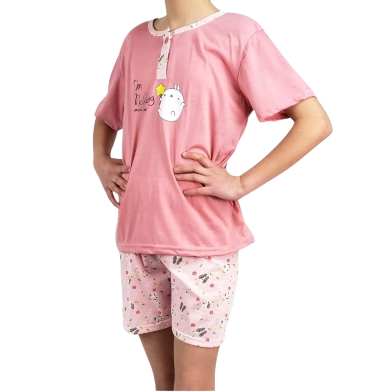 PIJAMA NIÑA VERANO SHORT Y POLERA 390 - 2
