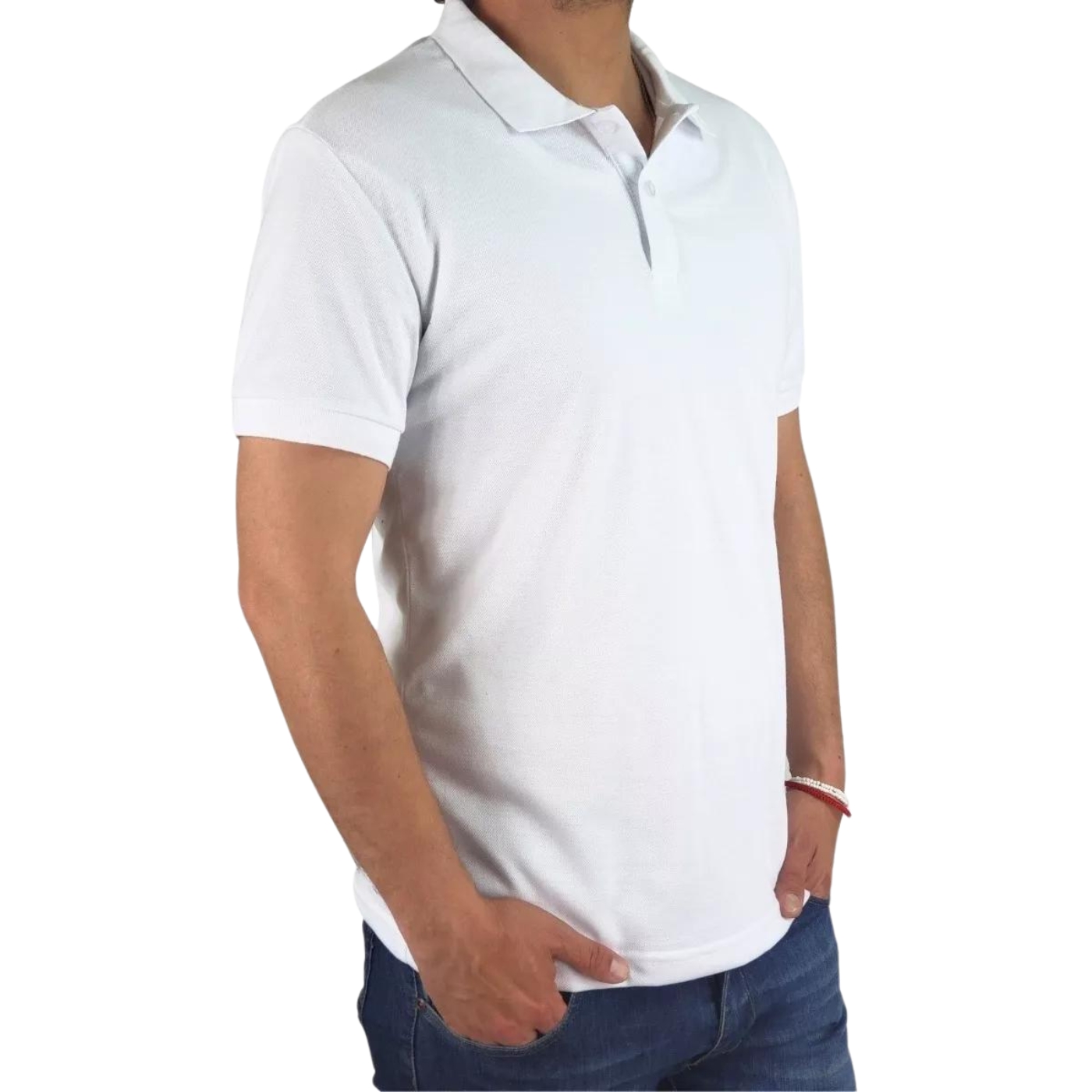 POLERA PIQUÉ HOMBRE TEXTURA SUAVE BOTONES 001 - 4