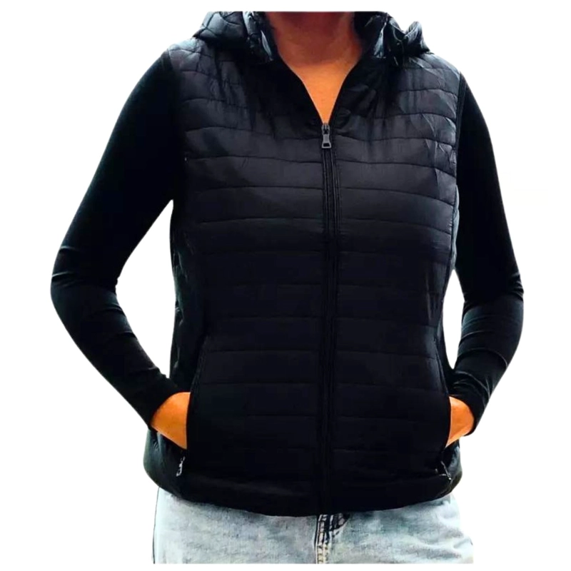 PARKA SIN MANGAS CHAQUETA MUJER COLORES H62 - 1