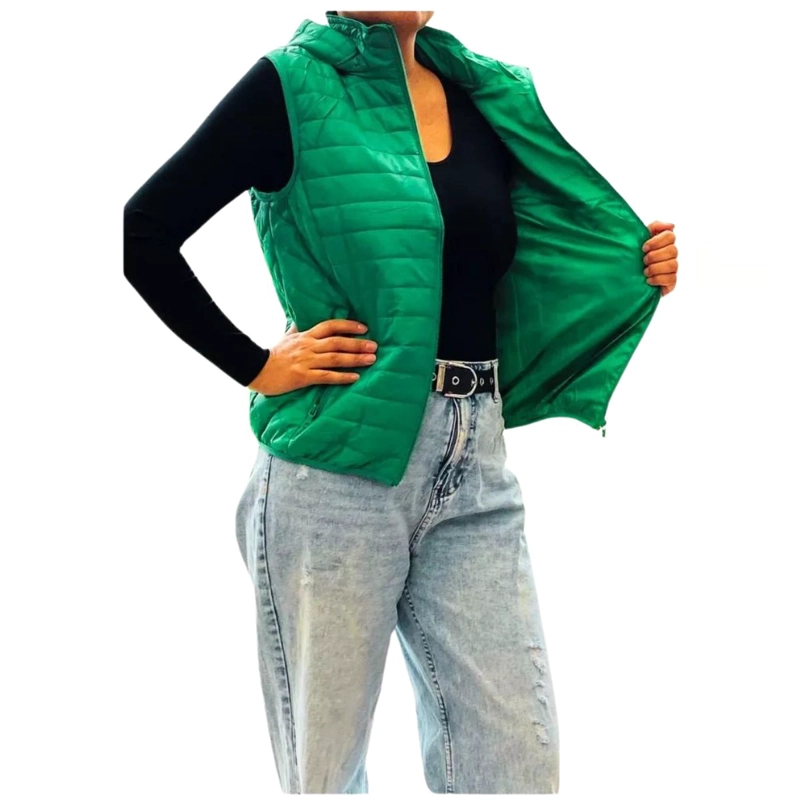 PARKA SIN MANGAS CHAQUETA MUJER COLORES H62 - 2