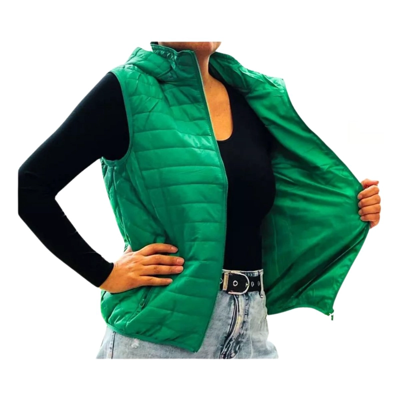 PARKA SIN MANGAS CHAQUETA MUJER COLORES H62 - 3