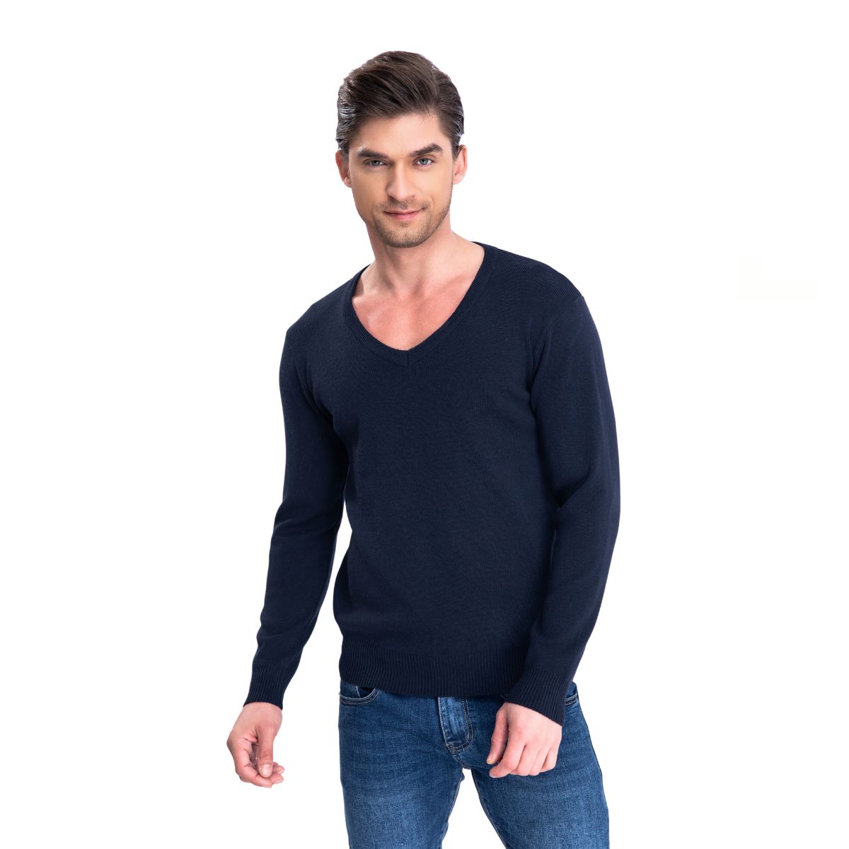 SWEATER TEJIDO HILO HOMBRE CUELLO V COLORES 151 - 1