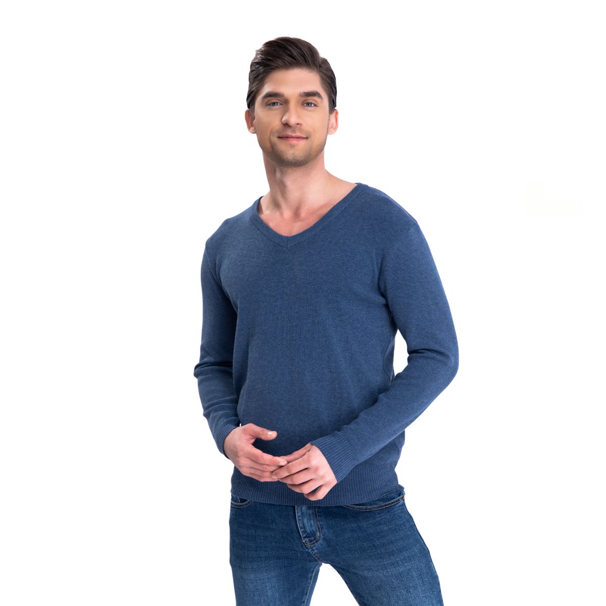 SWEATER TEJIDO HILO HOMBRE CUELLO V COLORES 151 - 1
