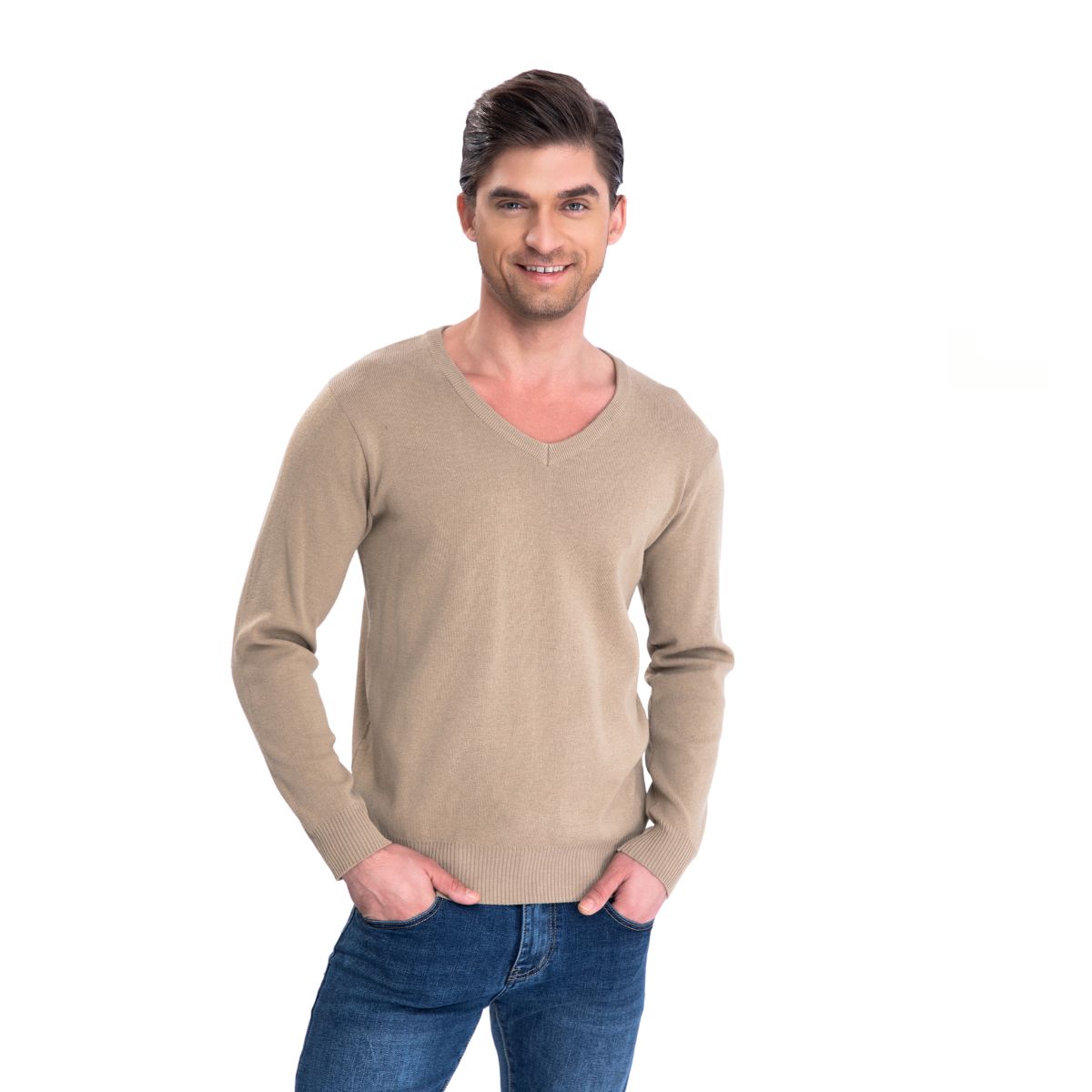 SWEATER TEJIDO HILO HOMBRE CUELLO V COLORES 151 - 1