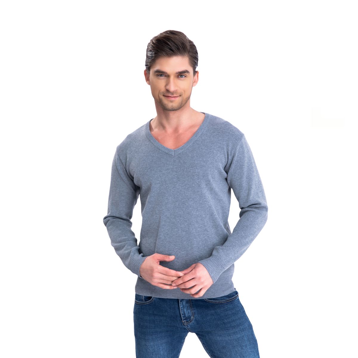 SWEATER TEJIDO HILO HOMBRE CUELLO V COLORES 151 - 2