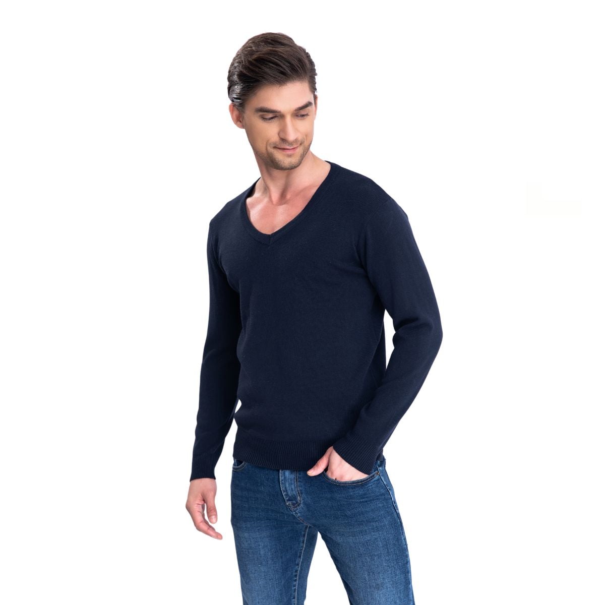 SWEATER TEJIDO HILO HOMBRE CUELLO V COLORES 151 - 2