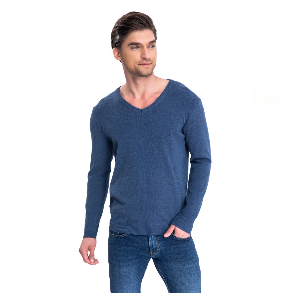 SWEATER TEJIDO HILO HOMBRE CUELLO V COLORES 151 - 2